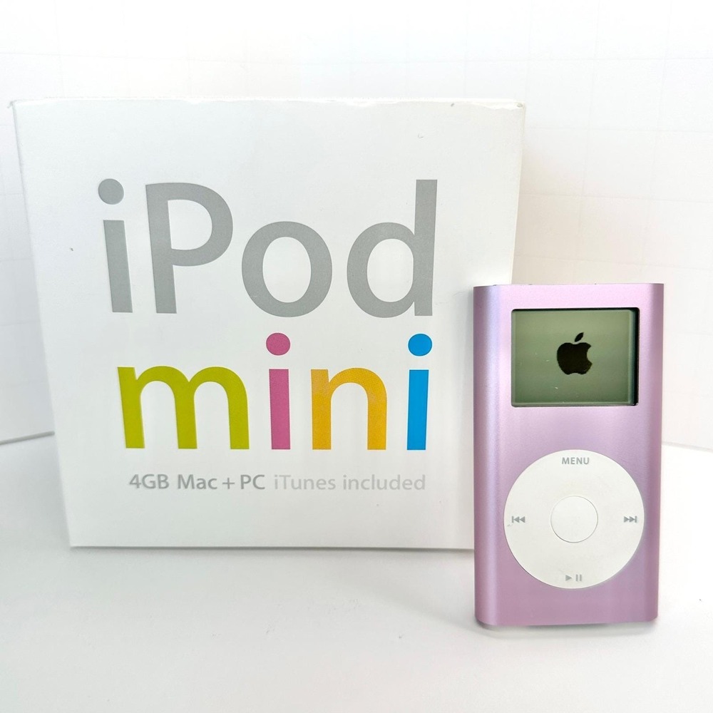 Apple iPod mini 1st Gen 4GB A1051 In Box Vintage y2k Click Wheel Retro Tech Pink